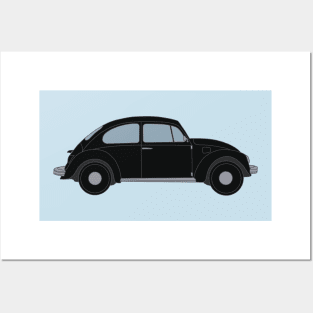 Vintage Car in black Posters and Art